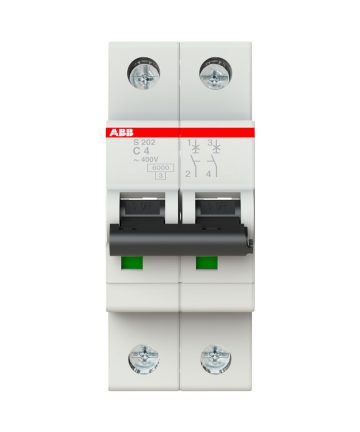 MINI INTERRUPTOR S200 2P CURVA C4A ABB 2CDS252001R0044
