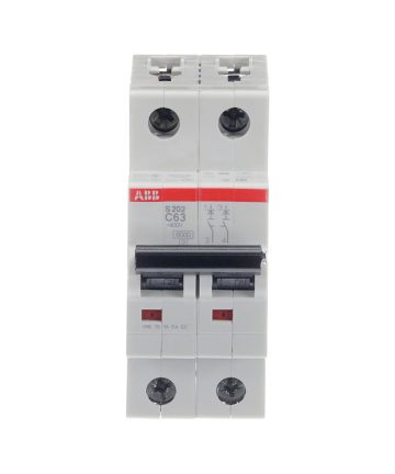 MINI INTERRUPTOR S200 2P CURVA C63A ABB 2CDS252001R0634
