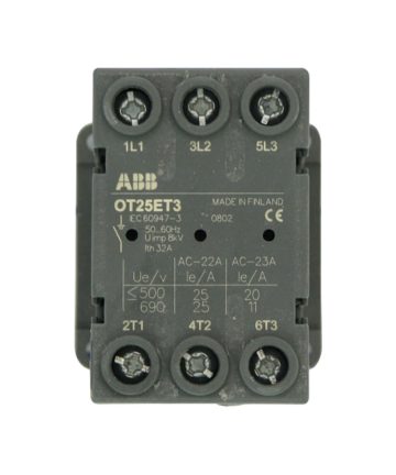 SECCIONADOR 3P 25A MTJE. PUER   ABB OT25ET3